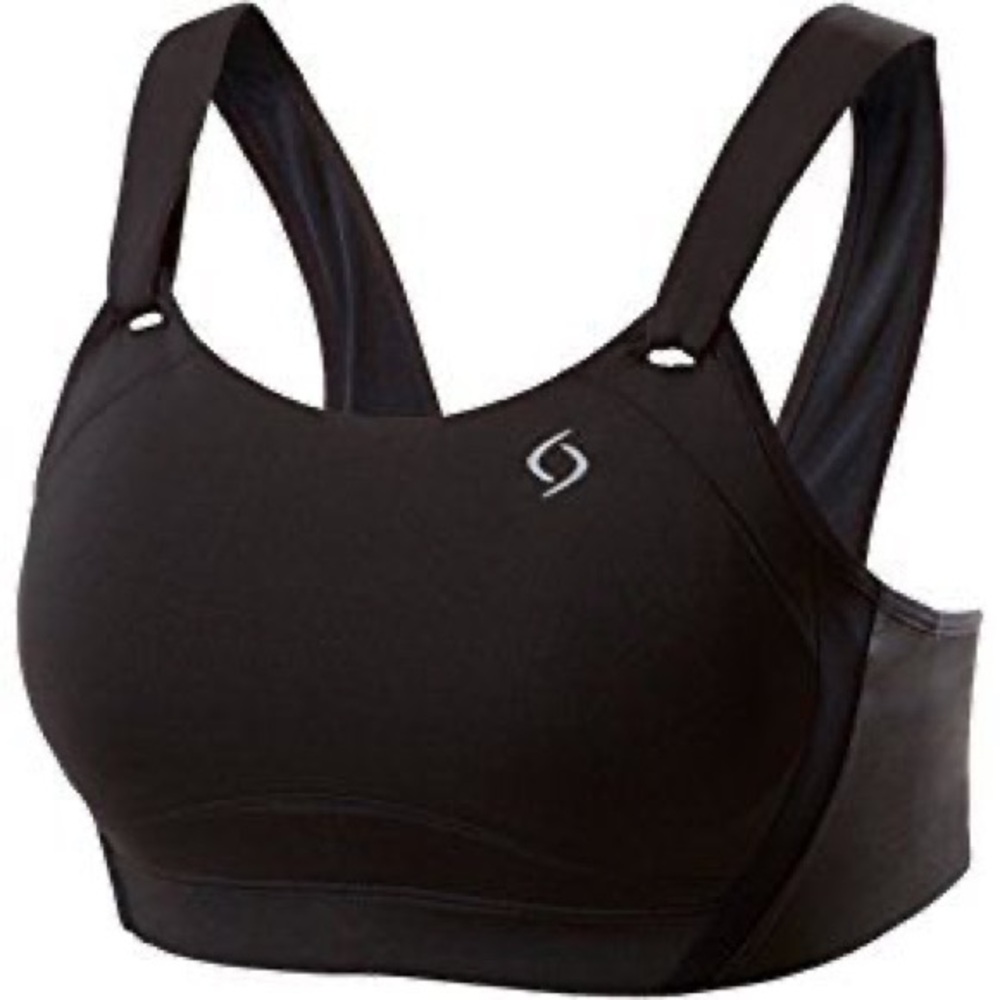 Brooks Moving Comfort Fiona Sports Bra 38DD Black Running Gym
